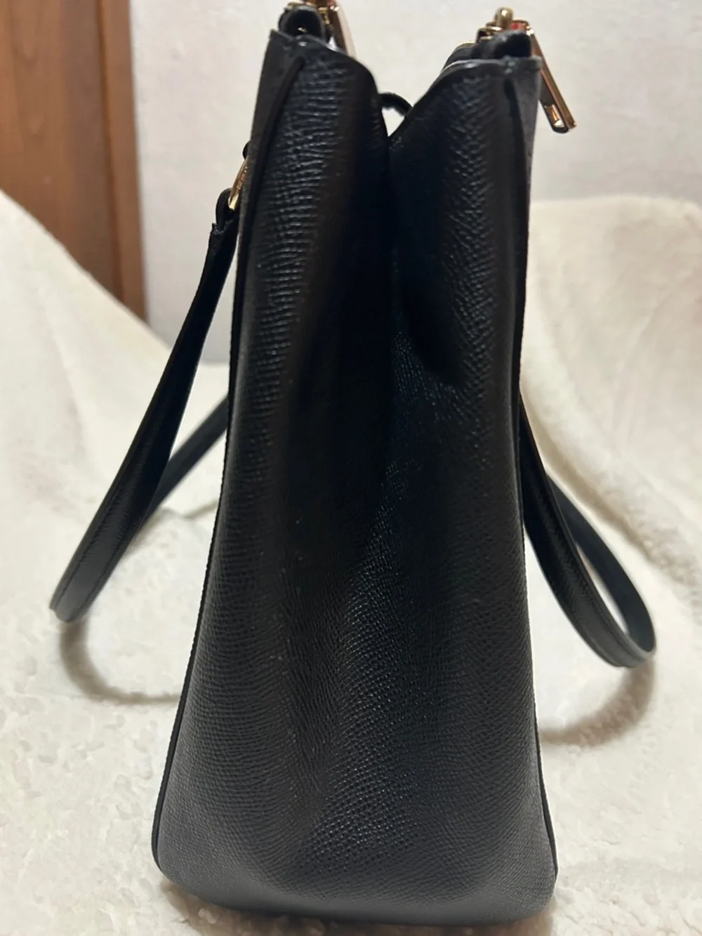 Black Stanton Crossbody Crossgrain Leather Carryall 37148 - Picture 7 of 15